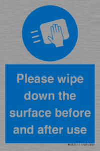 Please wipe down the surface before and after use